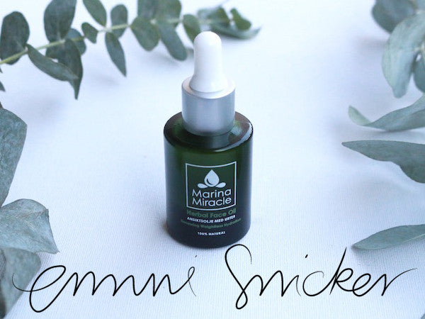 Emma tests our herbal face oil
