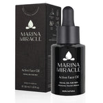 Marina Miracle Active face oil for men. An all natural face oil produced in Norway. 